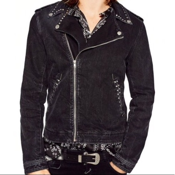 studded denim jacket zara